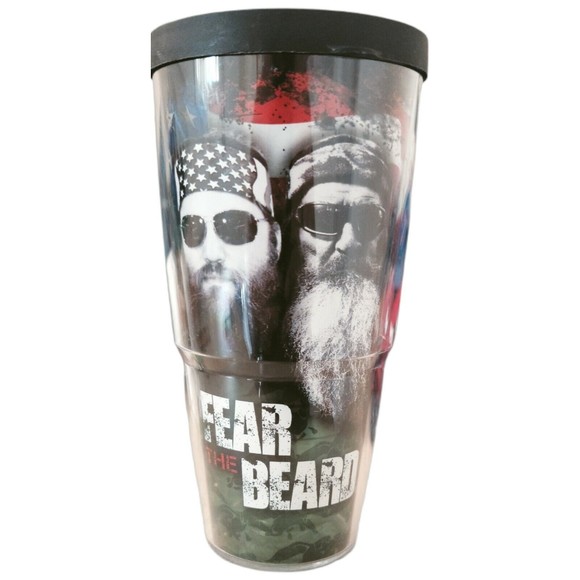 24 Ounce Tervis Tumbler with Lid Fear The Beard, Duck Dynasty, Free Shipping - Picture 2 of 4